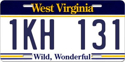 WV license plate 1KH131