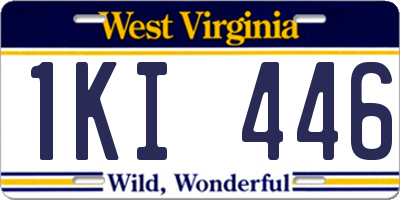 WV license plate 1KI446
