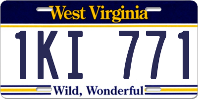 WV license plate 1KI771