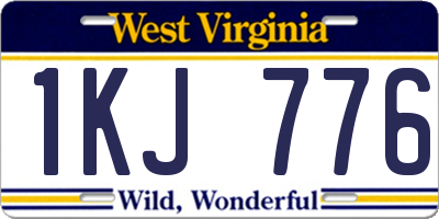 WV license plate 1KJ776