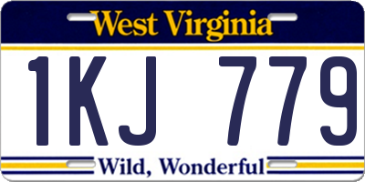 WV license plate 1KJ779