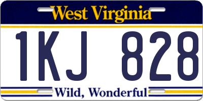 WV license plate 1KJ828