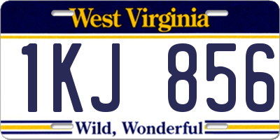 WV license plate 1KJ856