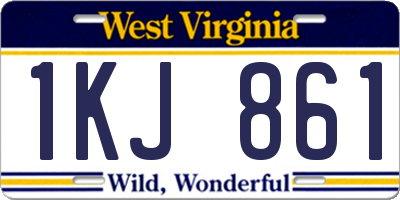 WV license plate 1KJ861