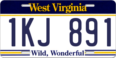WV license plate 1KJ891
