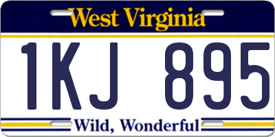 WV license plate 1KJ895