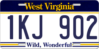 WV license plate 1KJ902