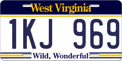 WV license plate 1KJ969