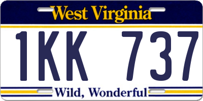 WV license plate 1KK737