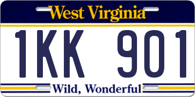 WV license plate 1KK901