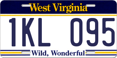 WV license plate 1KL095