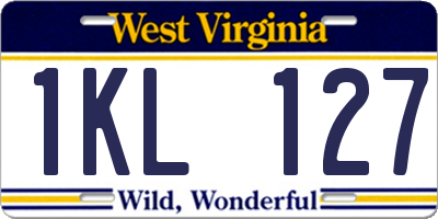 WV license plate 1KL127