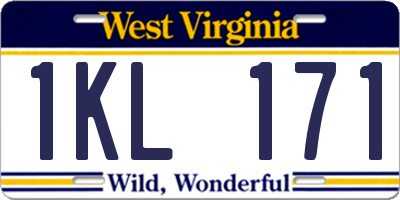 WV license plate 1KL171