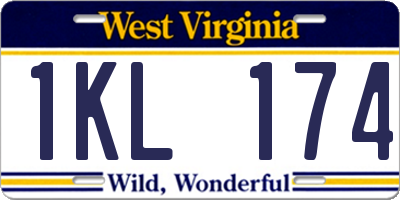 WV license plate 1KL174