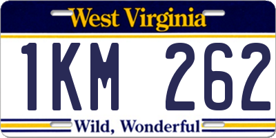 WV license plate 1KM262