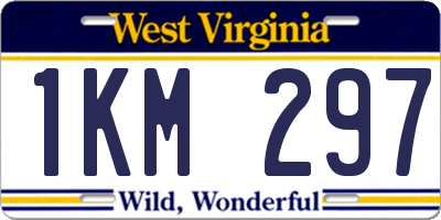 WV license plate 1KM297