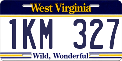 WV license plate 1KM327