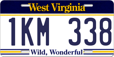WV license plate 1KM338