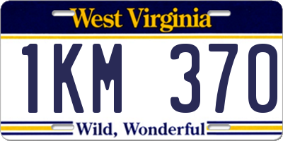 WV license plate 1KM370