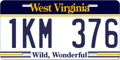 WV license plate 1KM376