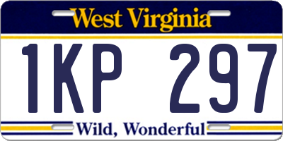 WV license plate 1KP297