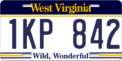WV license plate 1KP842