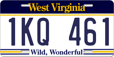 WV license plate 1KQ461