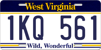 WV license plate 1KQ561