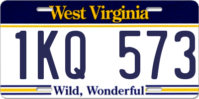 WV license plate 1KQ573