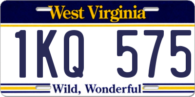 WV license plate 1KQ575