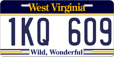 WV license plate 1KQ609