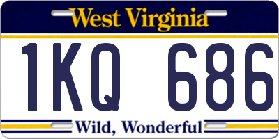 WV license plate 1KQ686