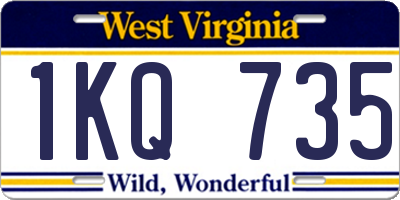 WV license plate 1KQ735