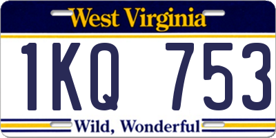 WV license plate 1KQ753