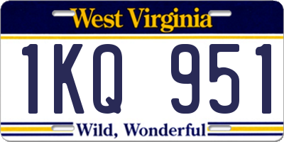 WV license plate 1KQ951