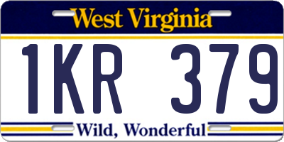 WV license plate 1KR379