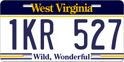 WV license plate 1KR527