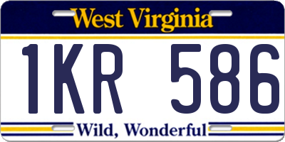 WV license plate 1KR586
