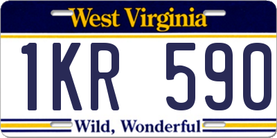 WV license plate 1KR590