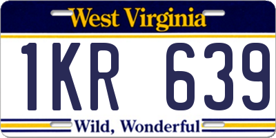 WV license plate 1KR639