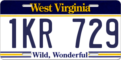 WV license plate 1KR729