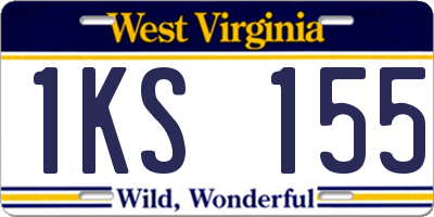 WV license plate 1KS155