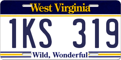 WV license plate 1KS319