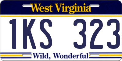 WV license plate 1KS323