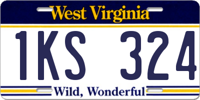 WV license plate 1KS324