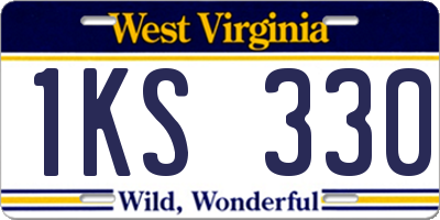 WV license plate 1KS330