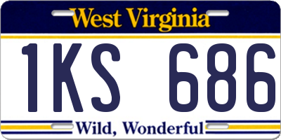 WV license plate 1KS686