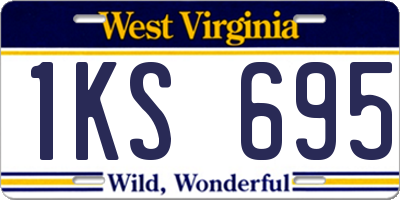 WV license plate 1KS695