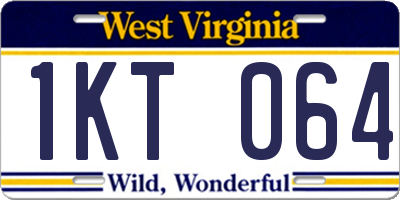 WV license plate 1KT064