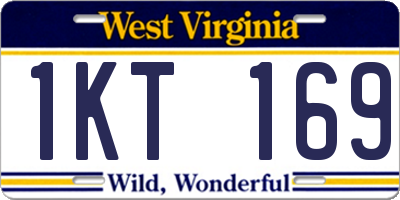 WV license plate 1KT169